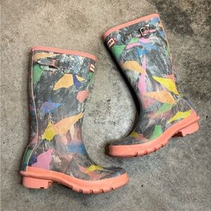 Hunter Pink Camo Storm Limited Edition Multicolor Rain Boots EU 34